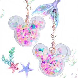 Pastel colors Mermaid shakers earrings